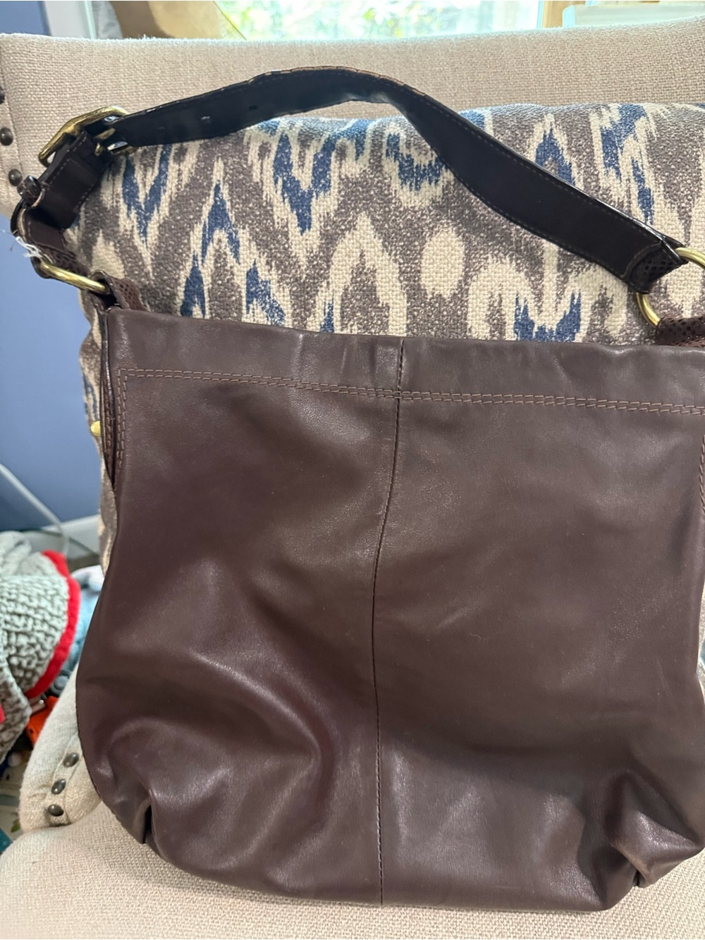 Coach Penelope plum leather shoulder bag